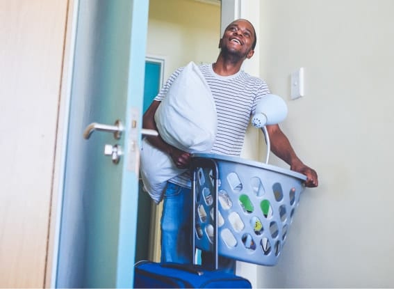 JBAY Man is Carrying Laundry