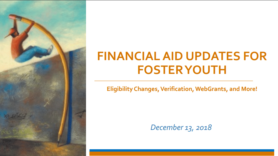 Financial Aid Updates For Foster Youth: Eligibility Changes ...