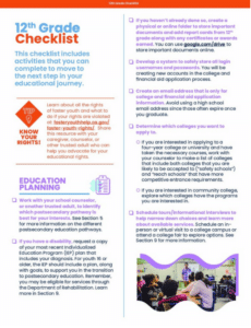 12th Grade Checklist for Students Applying to a Four-Year College or ...